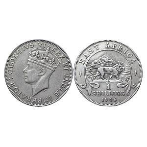 British East Africa George VI 1 Shilling .250 silver