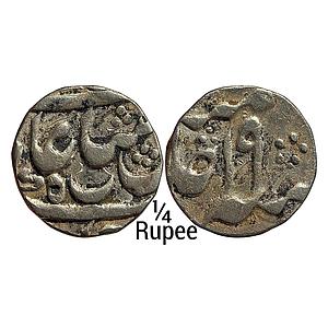 EIC Bengal Presidency INO Shah Alam II Murshidabad Mint Silver 1/4 Rupee