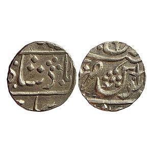 IK Maratha Confederacy INO Shah Alam II Jafarabad urf Chandor Mint Silver Rupee
