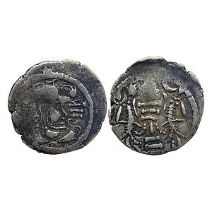 Hindu Medieval Indo Sassanian type Anonymous issue from NW India Billon Unit