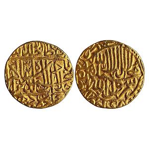 Mughal Akbar Hadrat Delhi Mint Ex Mount Gold Mohur