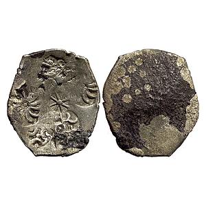 Ancient Archaic Punch Marked Coinage Kashi Mahajanapada from middle Ganga valley Silver Vi