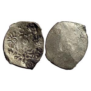Ancient Archaic Punch Marked Coinage Kashi Mahajanapada from middle Ganga valley Silver Vi