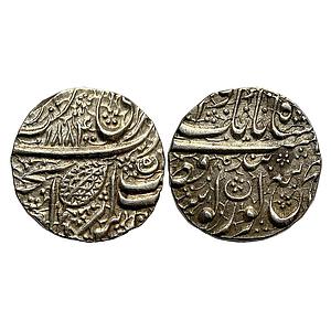 IK Sikh Empire Ranjit Singh VS 1884 NanakShahi Couplet Amritsar Mint Silver Rupee