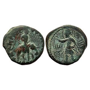 Ancient Kushanas Huvishka Elephant rider type Copper Unit