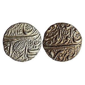 IK Sikh Empire Ranjit Singh VS 1884 NanakShahi Couplet Amritsar Mint Silver Rupee