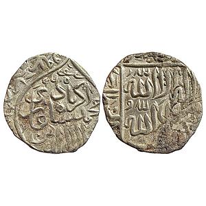 Mughal Akbar Hisar Firoza Mint Silver Rupee Extremely Rare