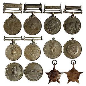 India Group of 6 Medals