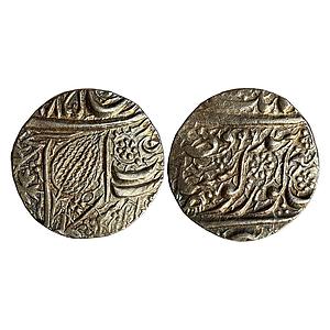 IK Sikh Empire Ranjit Singh VS 1885 Amritsar Mint NanakShahi couplet Silver Rupee