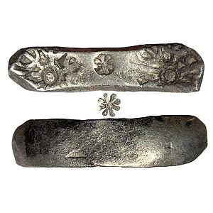 Ancient Punch Marked Coinage Gandhara Mahajanapada Bent Bar Silver 1 Shatamana
