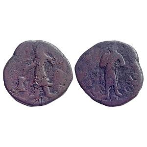 Ancient Kushanas Kanishka I Shakyamuni Buddha’s type Copper Drachma