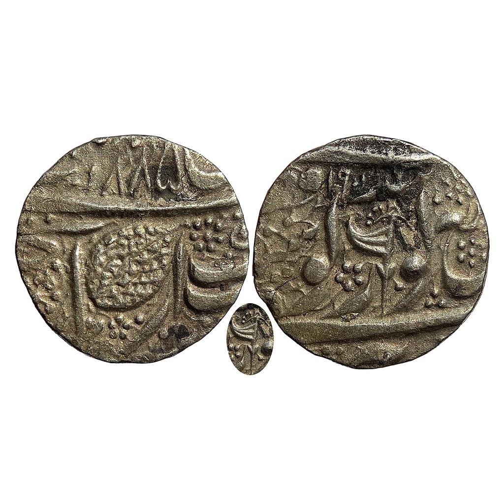 IK Sikh Empire Duleep Singh VS 1885 Amritsar Mint Nanakshahi Couplet Silver Rupee