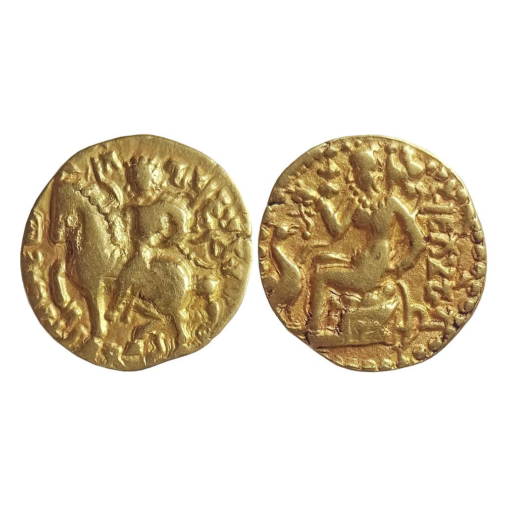 Ancient Guptas Kumaragupta I Mahendraditya ‘Horseman’ type Gold Dinar