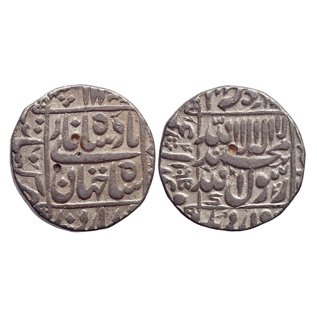 Mughal Shah Jahan Khambayat Mint Silver Rupee