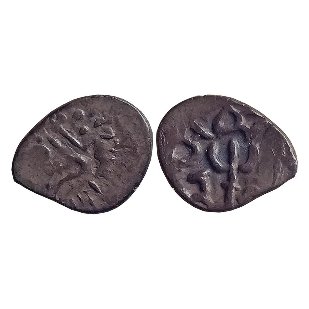 Pre-Islamic Sindh and Punjab Yashaditya Series Ranavigraha NM ND Silver Damma