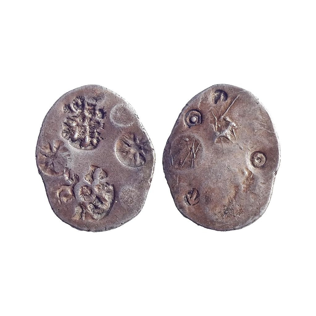 Ancient, Archaic Series PMC, Kashi Mahajanapada, Bhabua hoard type Silver 5 Shana
