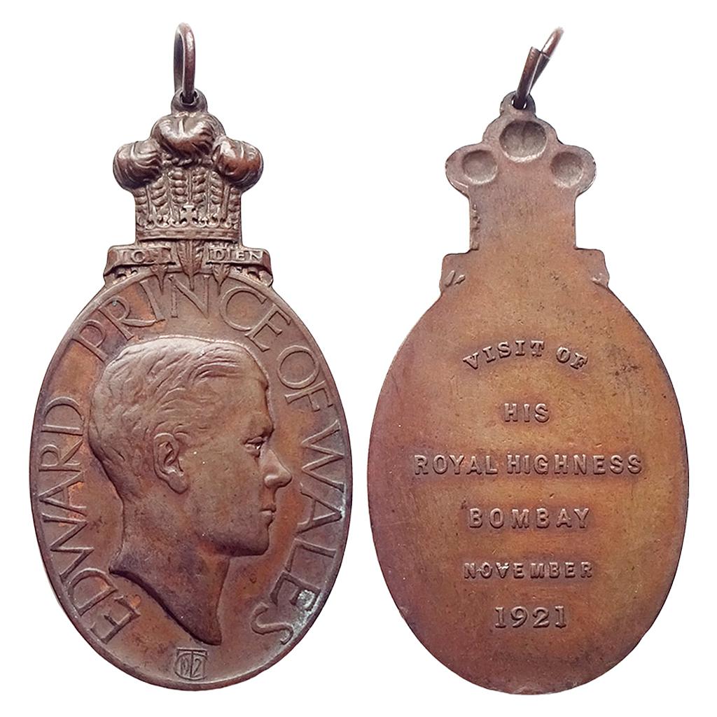 Edward Prince of Wales Medal Visit of His Royal Highness Bombay Bronze Medal