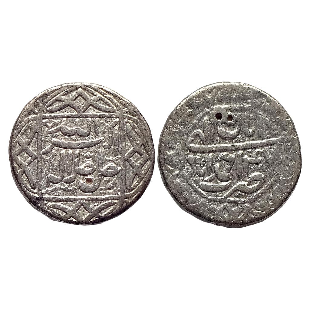 Mughal Akbar Ahmadabad Mint Ilahi Month Aban Scorpio Silver Rupee