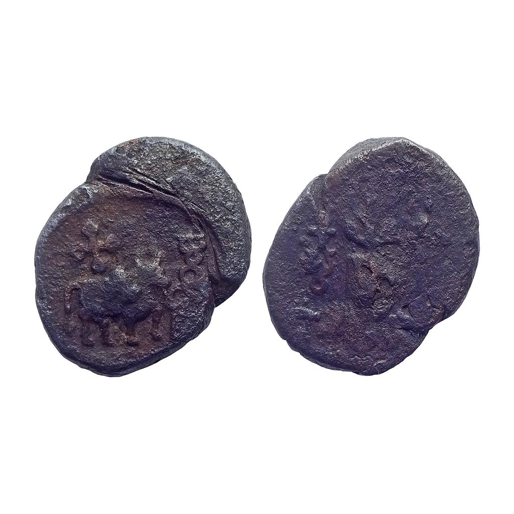 Ancient, Post-Mauryan, Mitras of Kaushambi, &quot;Brahaspatimitra&quot; Copper Unit