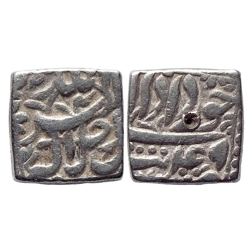 Mughal Akbar Tatta Mint Ilahi Month Khurdad Gemini Silver Square Rupee