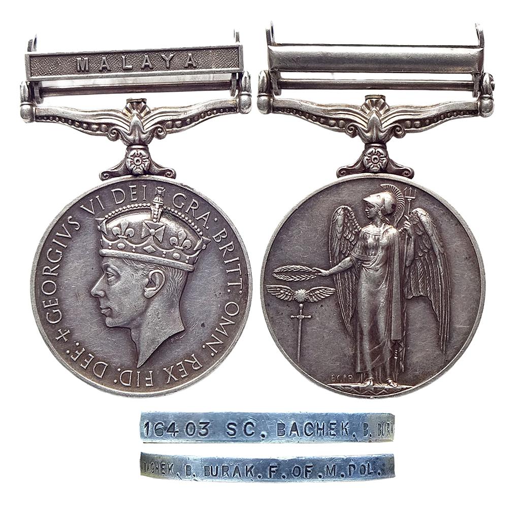 India General Service George VI  Silver Medal Malaya Police