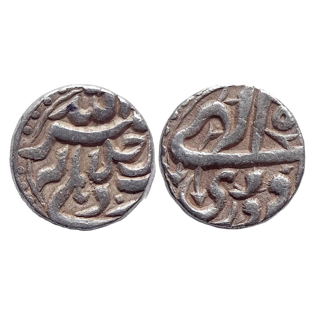 Mughal Akbar Delhi Mint Month Farwardin Aries Ilahi type Silver Rupee