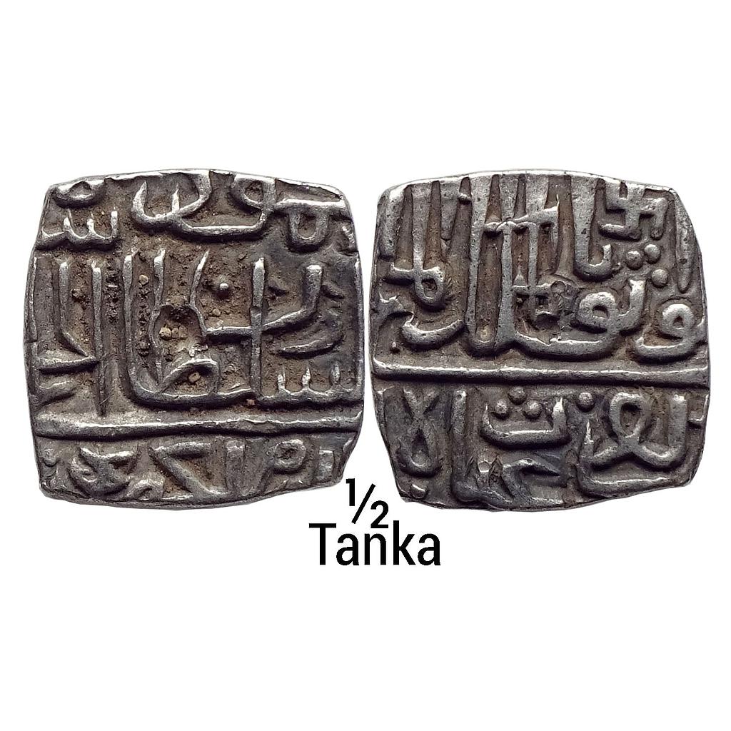 Malwa Sultan Ghiyath Shah Silver Square 1/2 Tanka