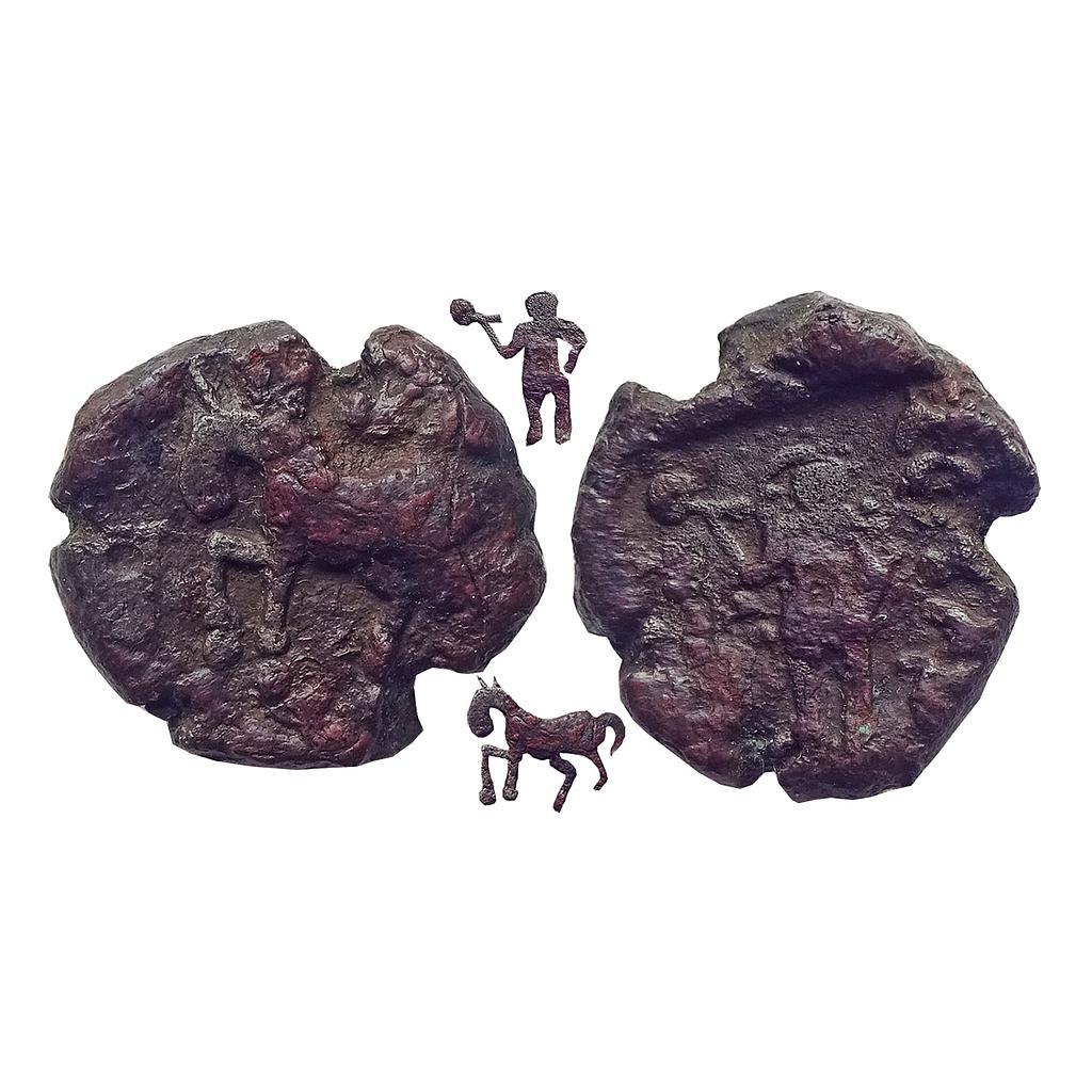 Ancient, Post-Mauryan, Mitras of Kaushambi, &quot;Jethmitra&quot; Copper Unit