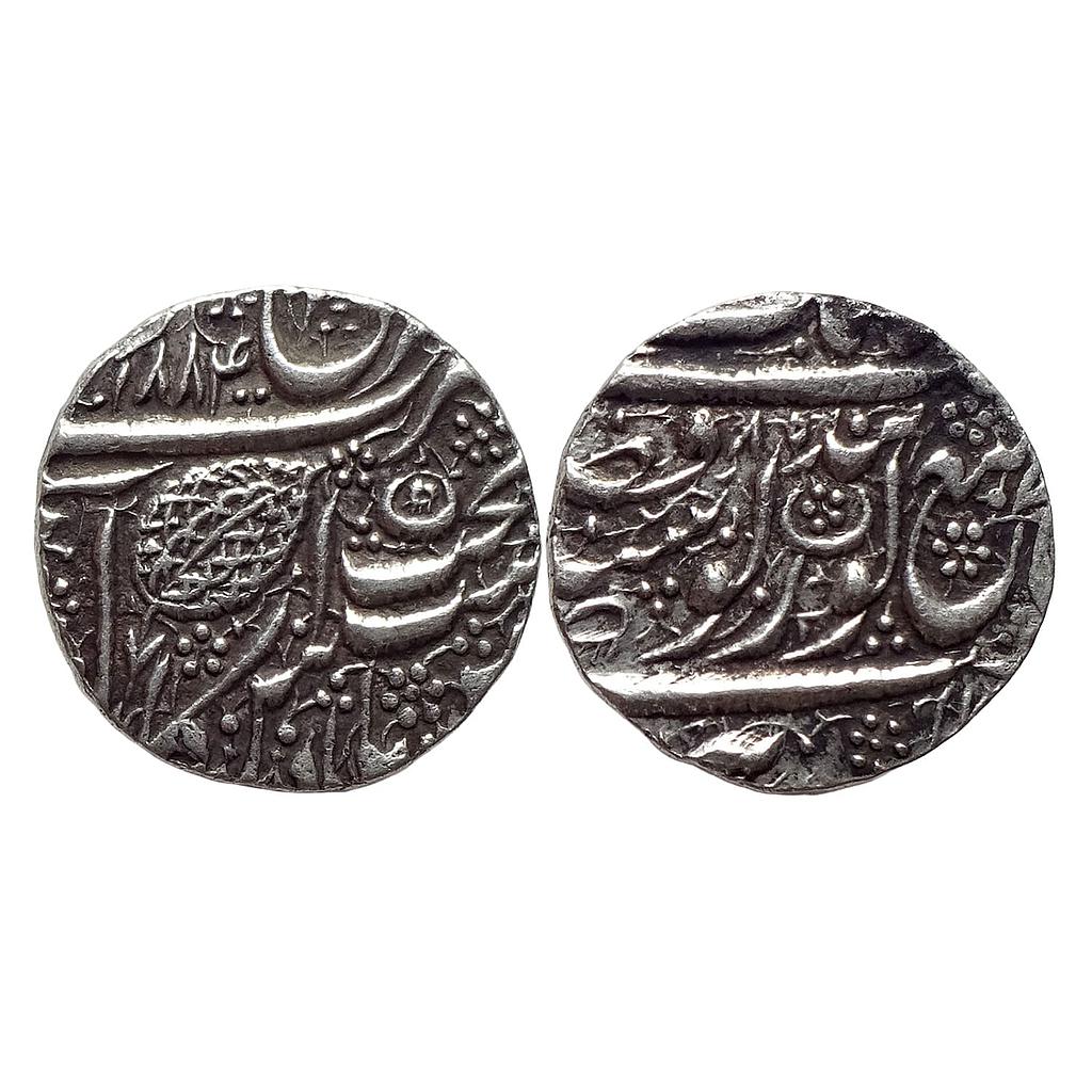 IK Sikh Empire Ranjit Singh VS 1884 Amritsar Mint NanakShahi Couplet Silver Rupee