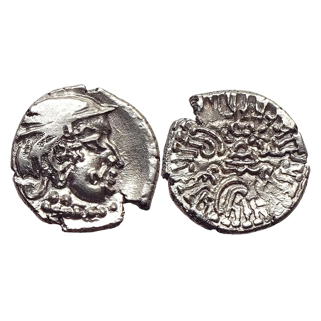 Ancient Gujarat and Malwa Western Kshatraps Kardamaka family Damasena son of Rudrasimha I Bombay type Silver Dramma
