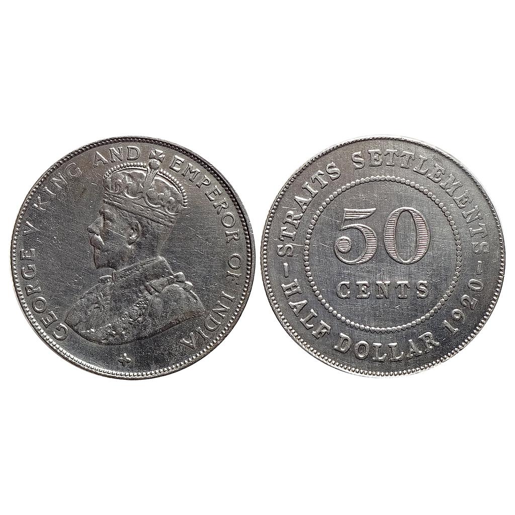 Malaysia Straits Settlements George V Silver (.500) 50 Cents