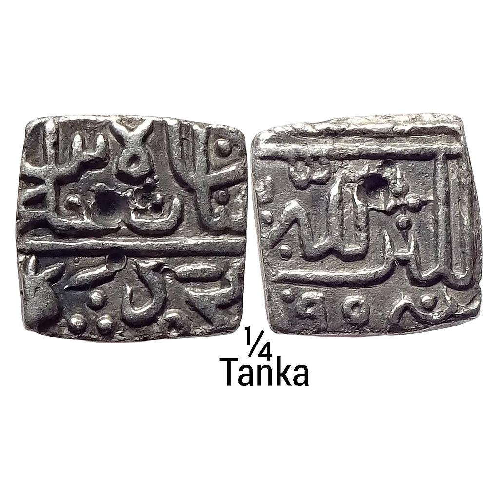 Malwa Sultan Ghiyath Shah Silver Square 1/4 Tanka