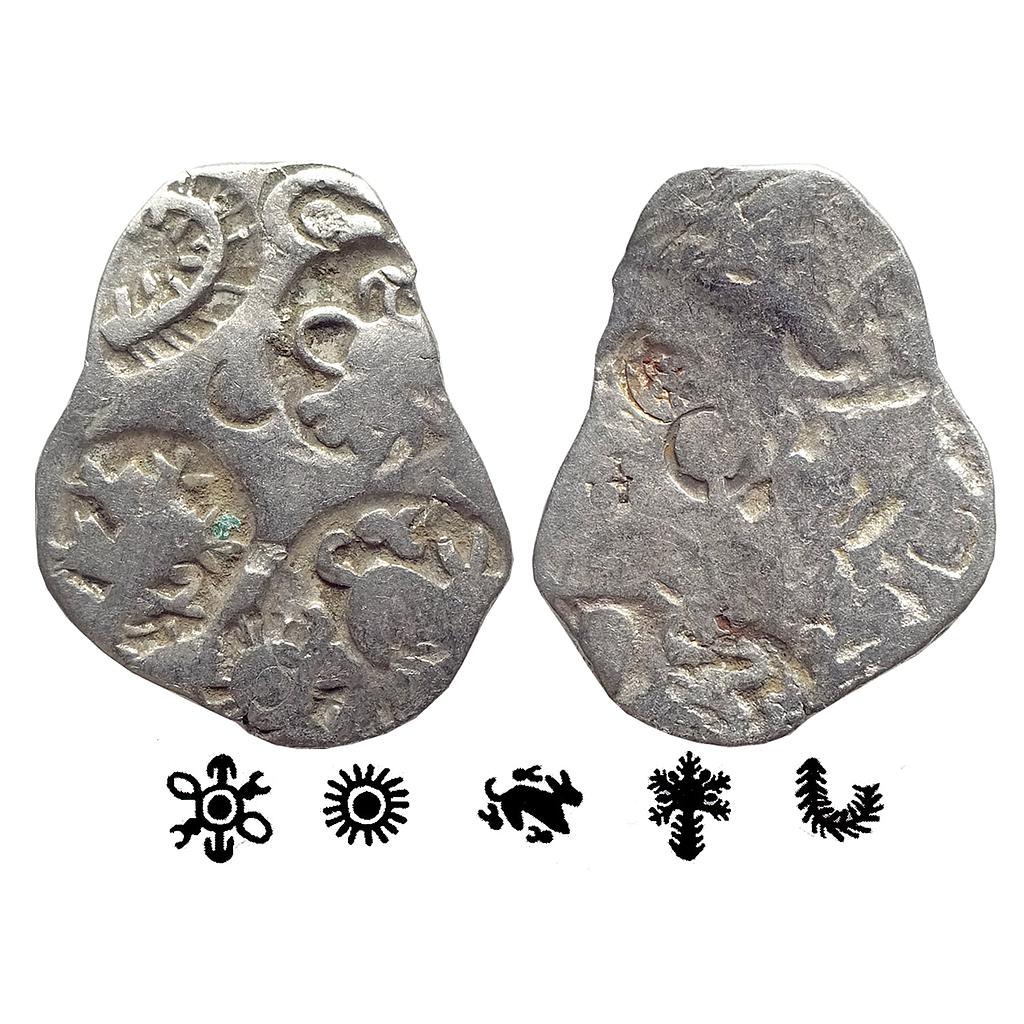 Ancient Punch Marked Coinage Mauryan Magadha Imperial Series III 311 Type Silver Karshapana