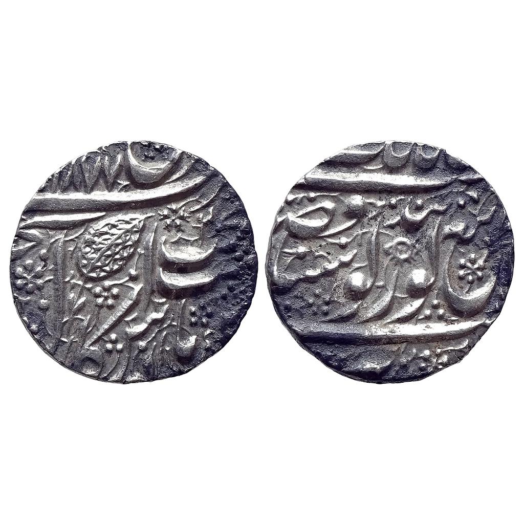 IK Sikh Empire Ranjit Singh VS 1877 Amritsar Mint Nanakshahi Couplet Silver Rupee