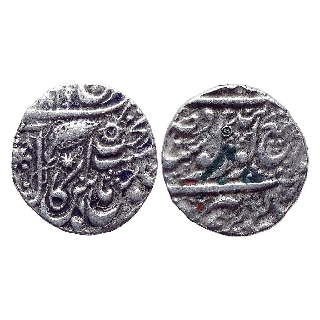 IK Sikh Empire Ranjit Singh VS 1869 Amritsar Mint Nanakshahi Couplet Silver Rupee