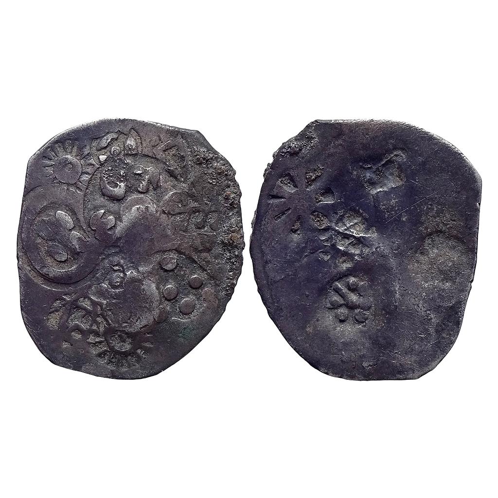 Ancient Punch Marked Coinage from lower Middle Ganga Valley Magadha Mahajanapada Series 0 Four Symbol type Silver Unit