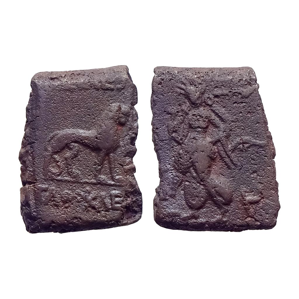 Ancient Indo-Greeks Agathocles Copper Unit