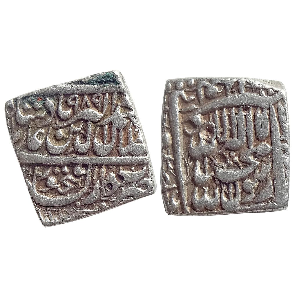 Mughal, Akbar, Dar-us-Sultanat Fathpur Mint, Silver Square Rupee