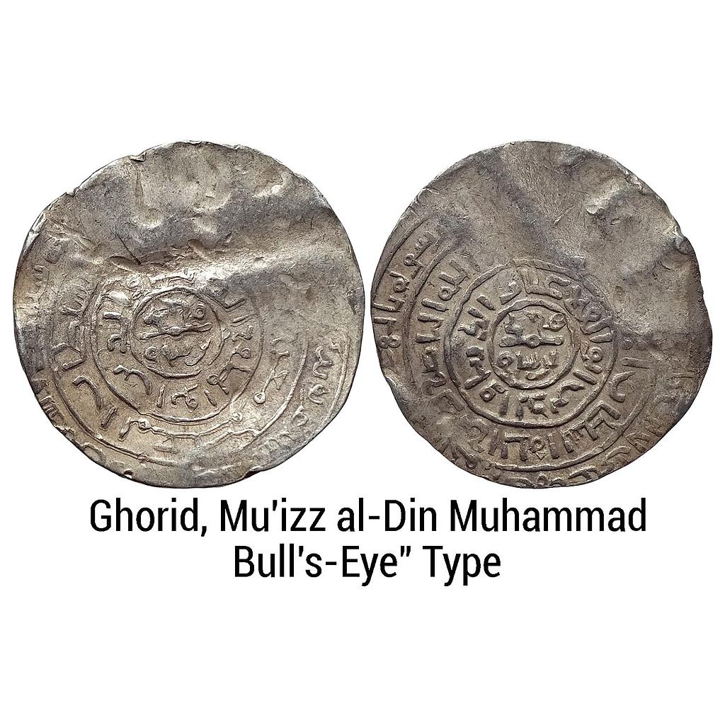 Delhi Sultan Ghorid Mu'izz al-Din Muhammad citing GhiyathAl-Din as Sultan al-Azam Balda Ghazna Mint Silver Dirham