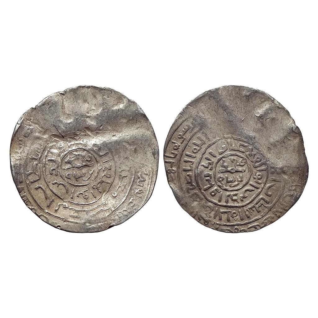 Delhi Sultan Ghorid Mu'izz al-Din Muhammad citing GhiyathAl-Din as Sultan al-Azam Balda Ghazna Mint Silver Dirham