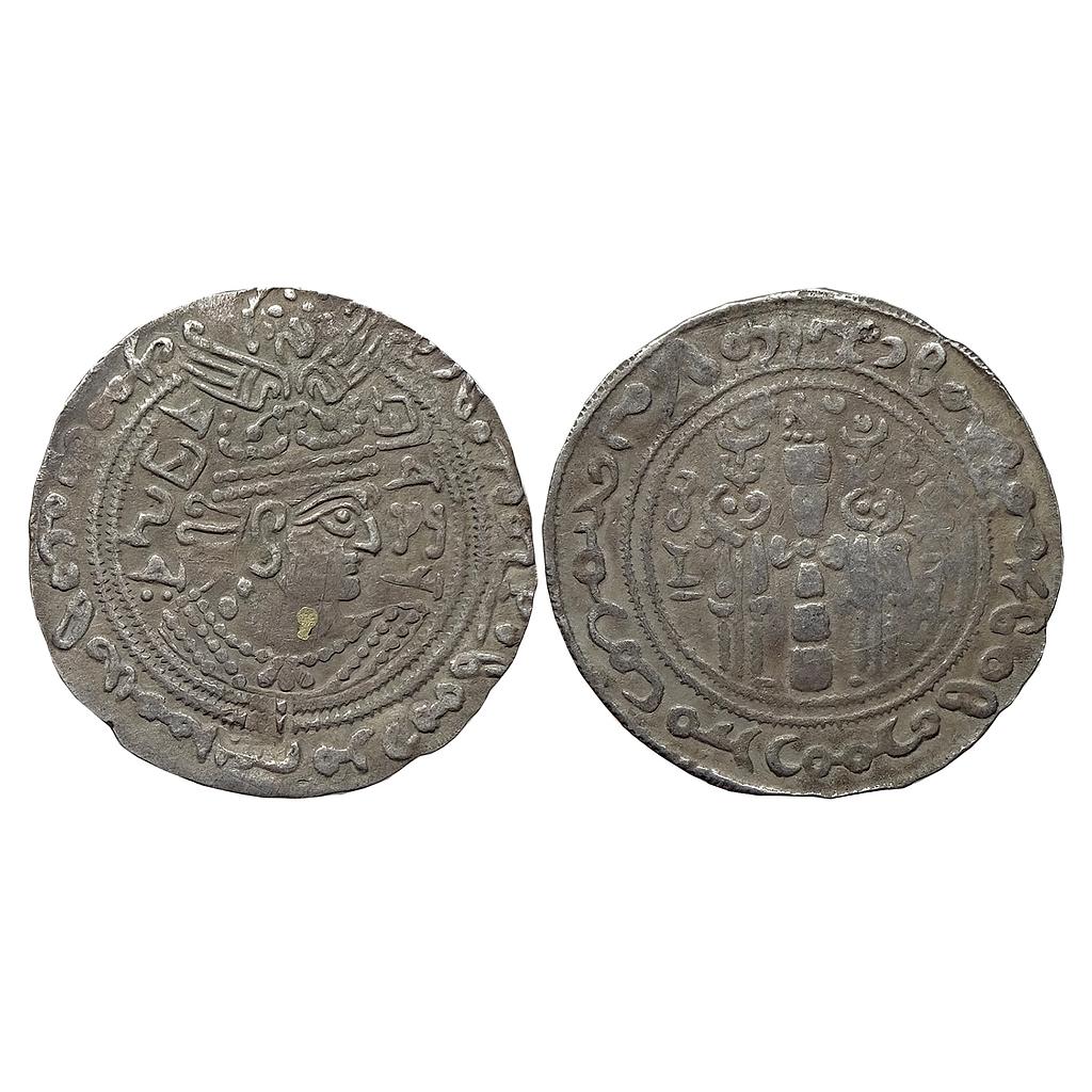 Ancient World Hunnic Tribes Western Turks Sandan Unknown / Uncertain Mint in Bactria Silver Drachm