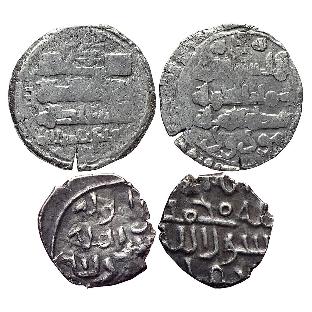 Ghaznavids Mawdud Mahmud No Mint ND Set of 2 Coins Silver Damma