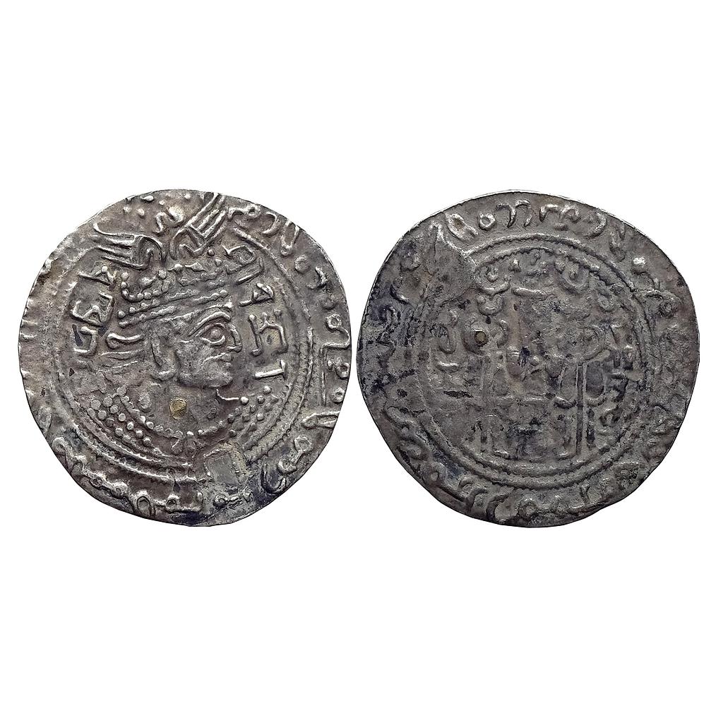 Ancient World Hunnic Tribes Western Turks Sandan Unknown / Uncertain Mint in Bactria Silver Drachm