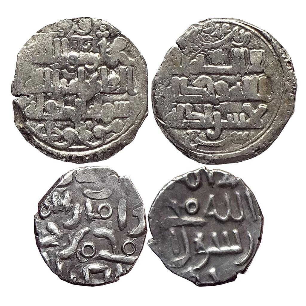 Ghaznavids Mawdud Ghazna Mint Mahmud No Mint ND Set of 2 Coins Silver Damma
