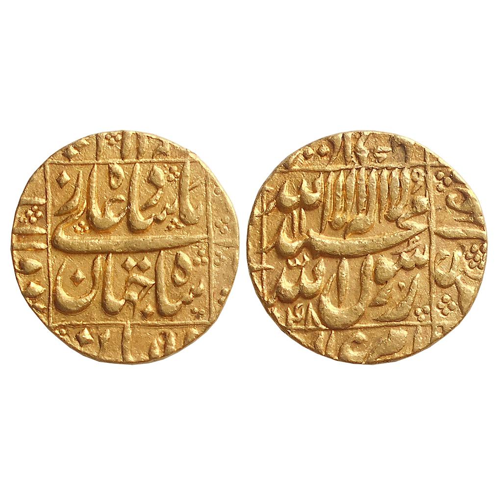 Mughal Shah Jahan Daulatabad Mint Gold Mohur