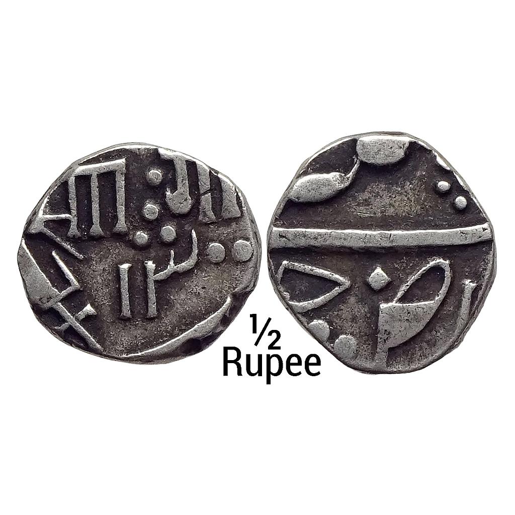 IPS Baroda State Sayaji Rao III Baroda Mint Silver 1/2 Rupee