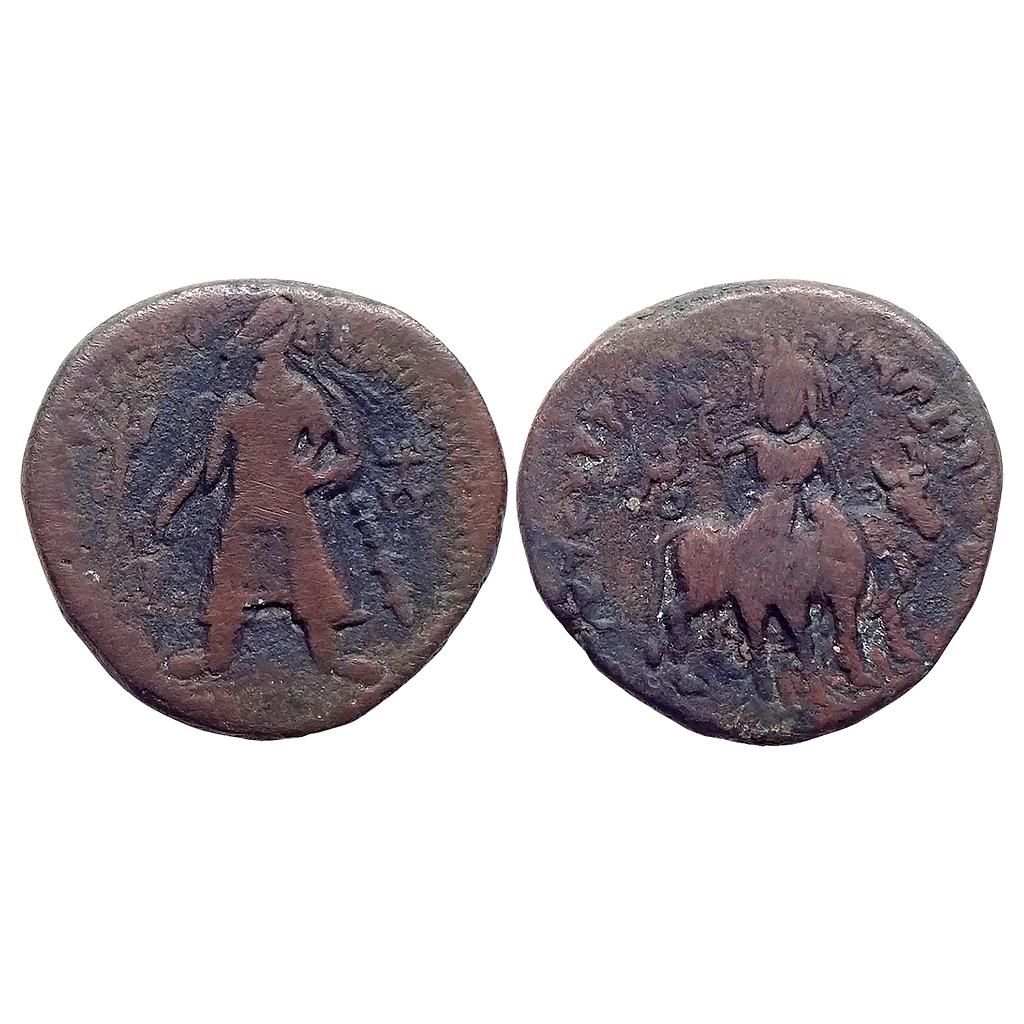 Ancient Kushanas Vima Kadphises Shiva (Oesho) Copper Tetradrachm