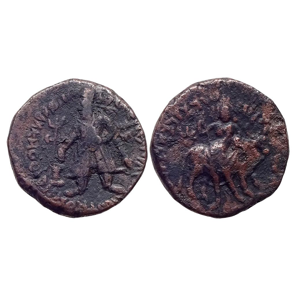 Ancient Kushanas Vima Kadphises Shiva Oesho Copper Tetradrachm