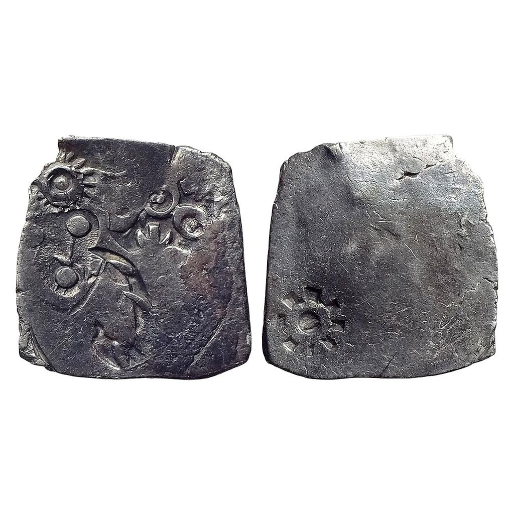 Ancient Punch Marked Coinage Magadha Mahajanapada from lower Middle Ganga Valley Series 0/1 Transitional Dumraon Hoard Type Silver Karshapana