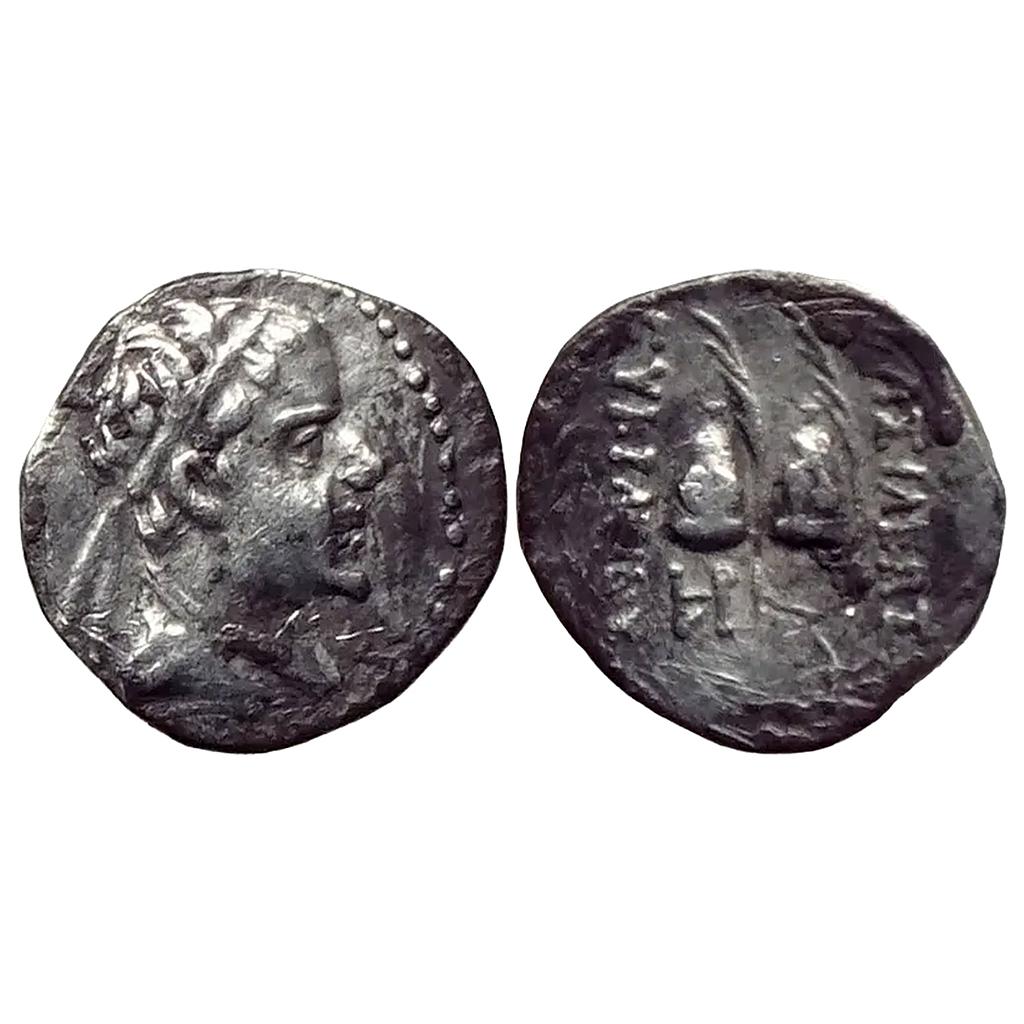 Ancient Greco-Bactrian Eucratides I Silver Obol
